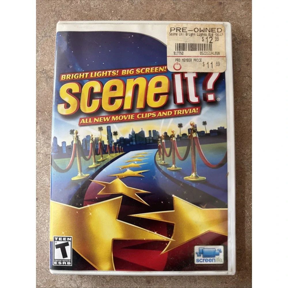 Scene It Bright Lights Big Screen (Nintendo Wii, 2009) Complete and Tested